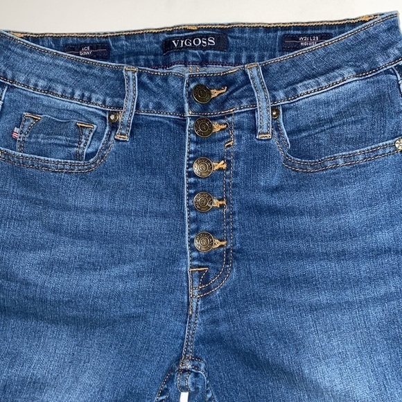 Vigoss ACE SKINNY button fly skinny jeans. High rise 26 x 28 - Picture 3 of 12